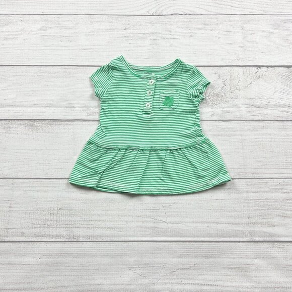 Carter's Other - Carter’s Striped Peplum Shamrock Shirt